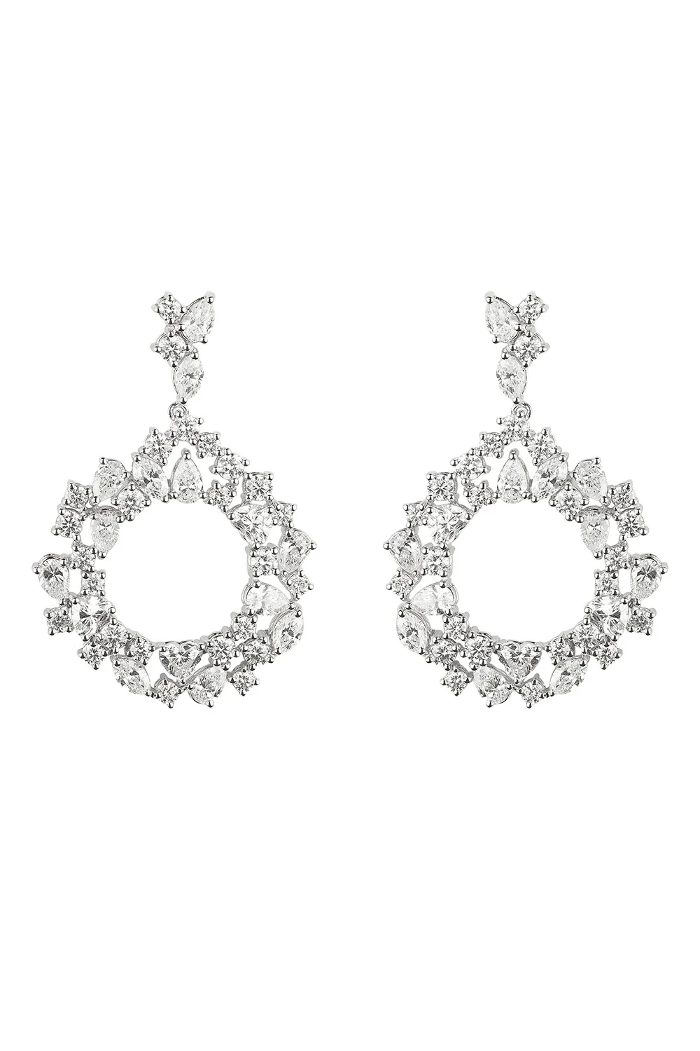 Zydo Diamond Loop Drop Earrings