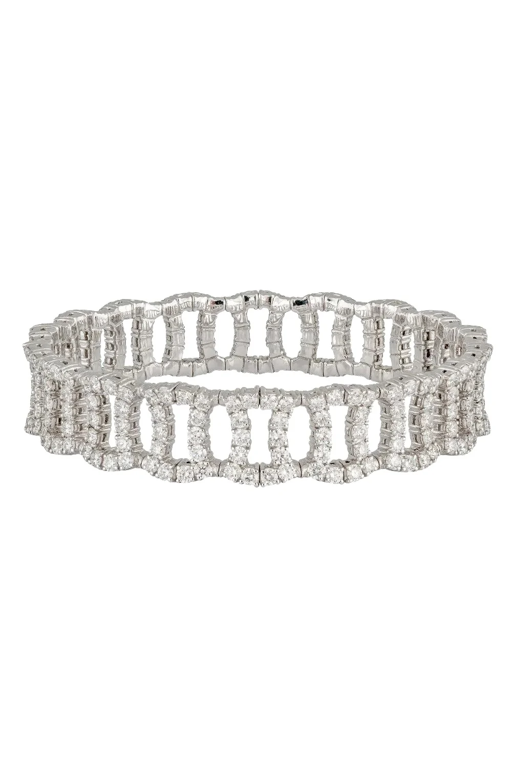 Diamond Parenthesis Stretch Bracelet