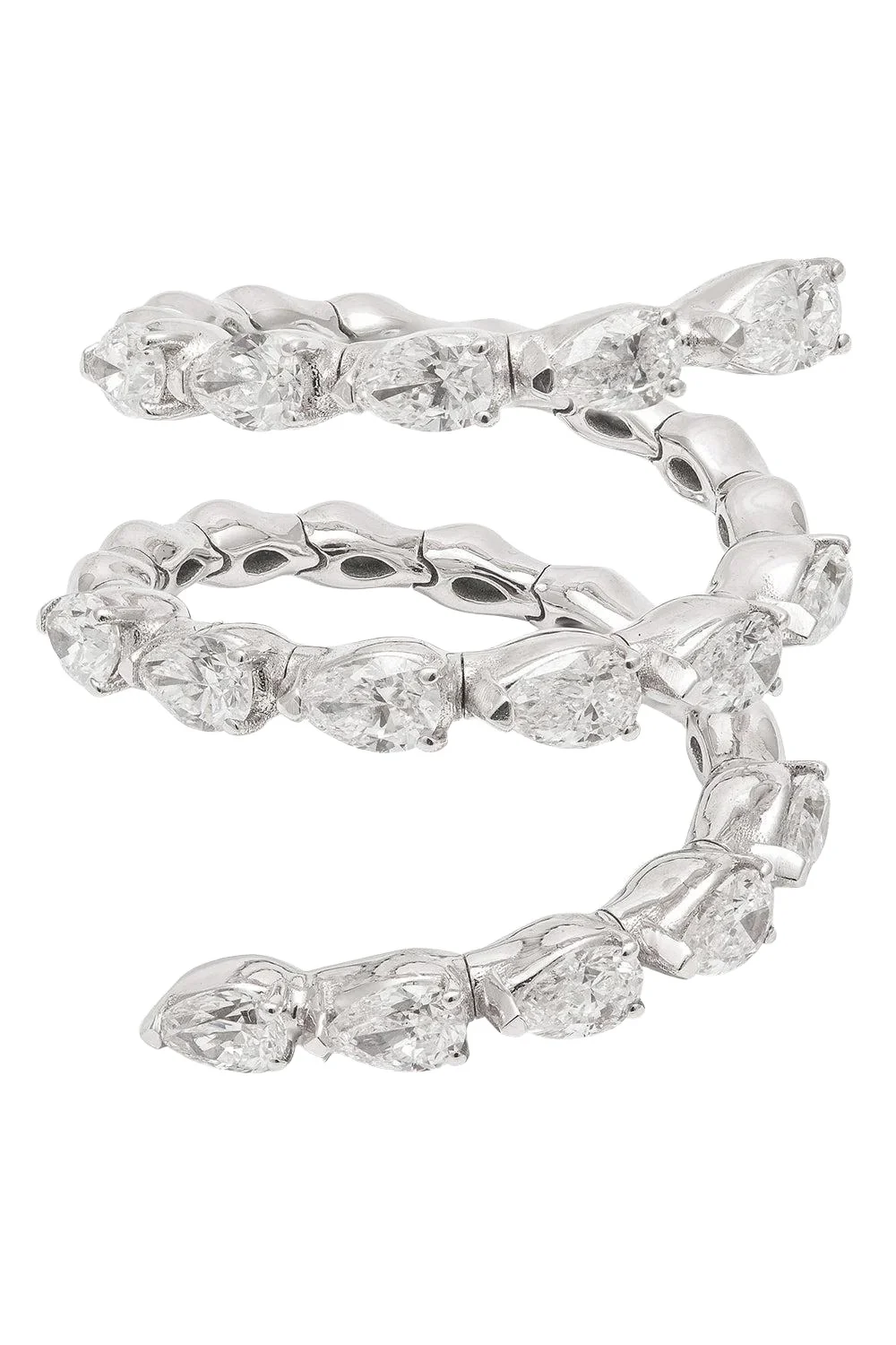 Zydo Diamond Pear Cut Spiral Ring
