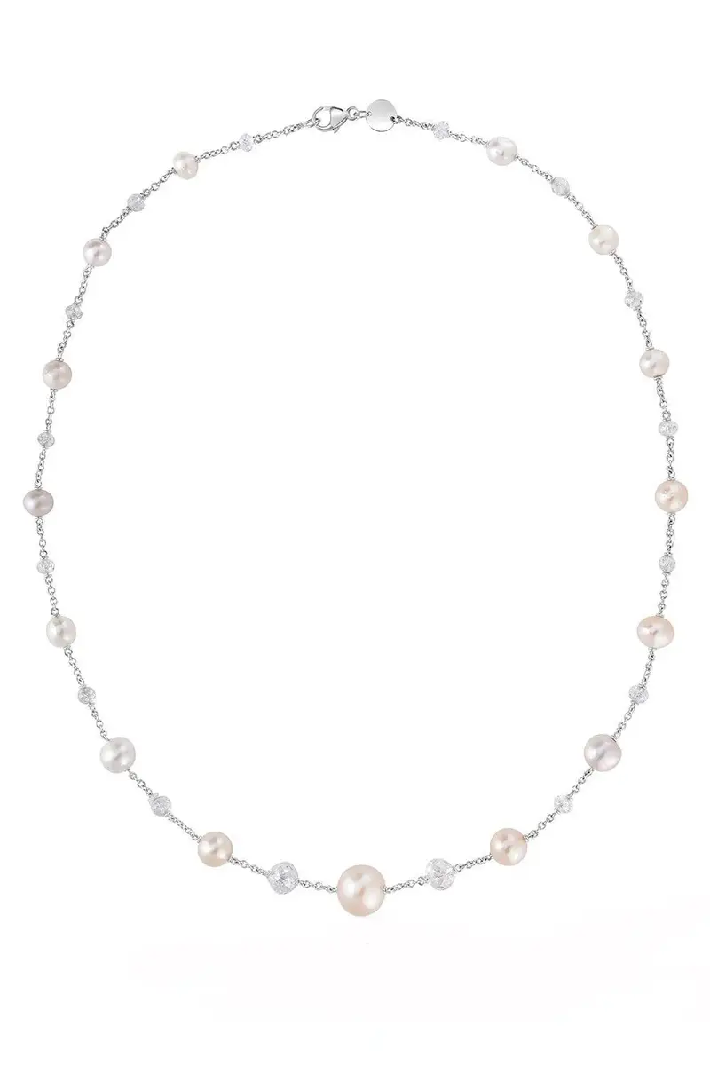 CICADA Diamond Pearl Chain Necklace | Thumbnail 5 CICADA Diamond Pearl Chain Necklace | Thumbnail 5
