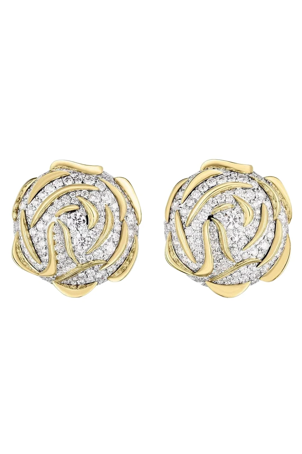 Diamond Rose Earrings