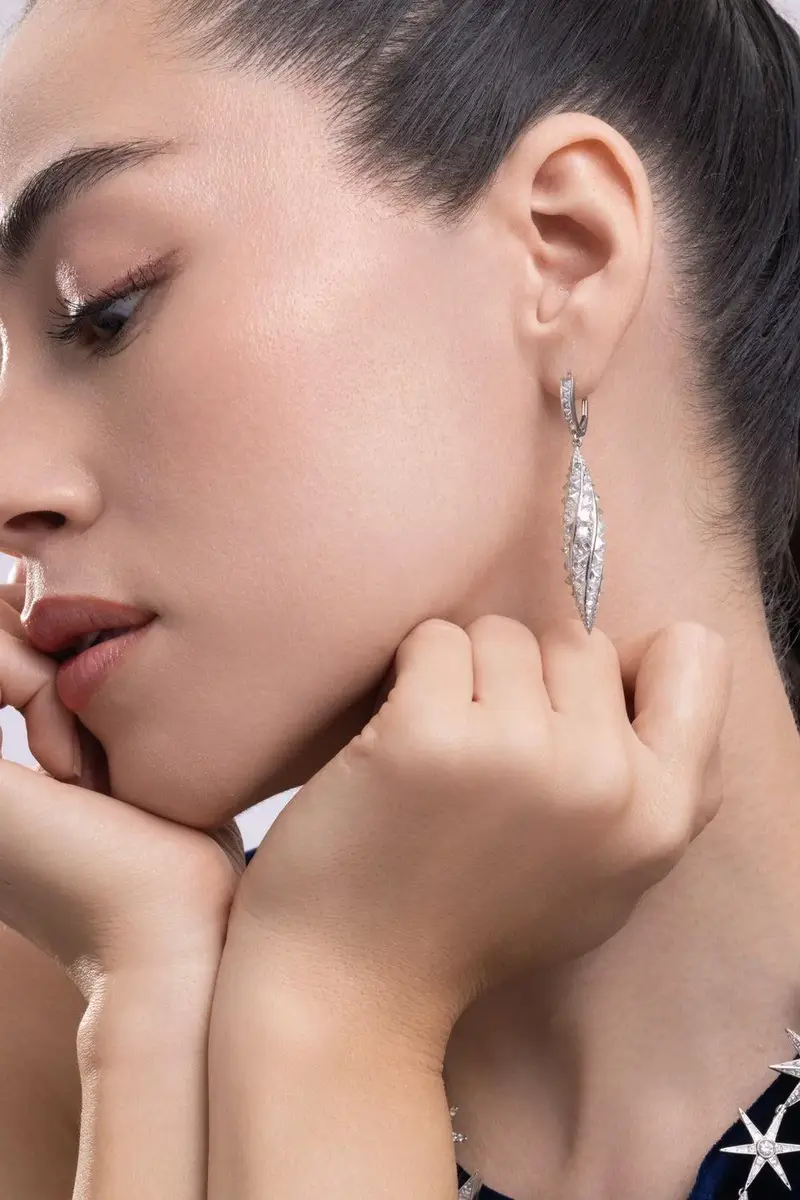 CICADA Diamond Twist Earrings | Thumbnail 3