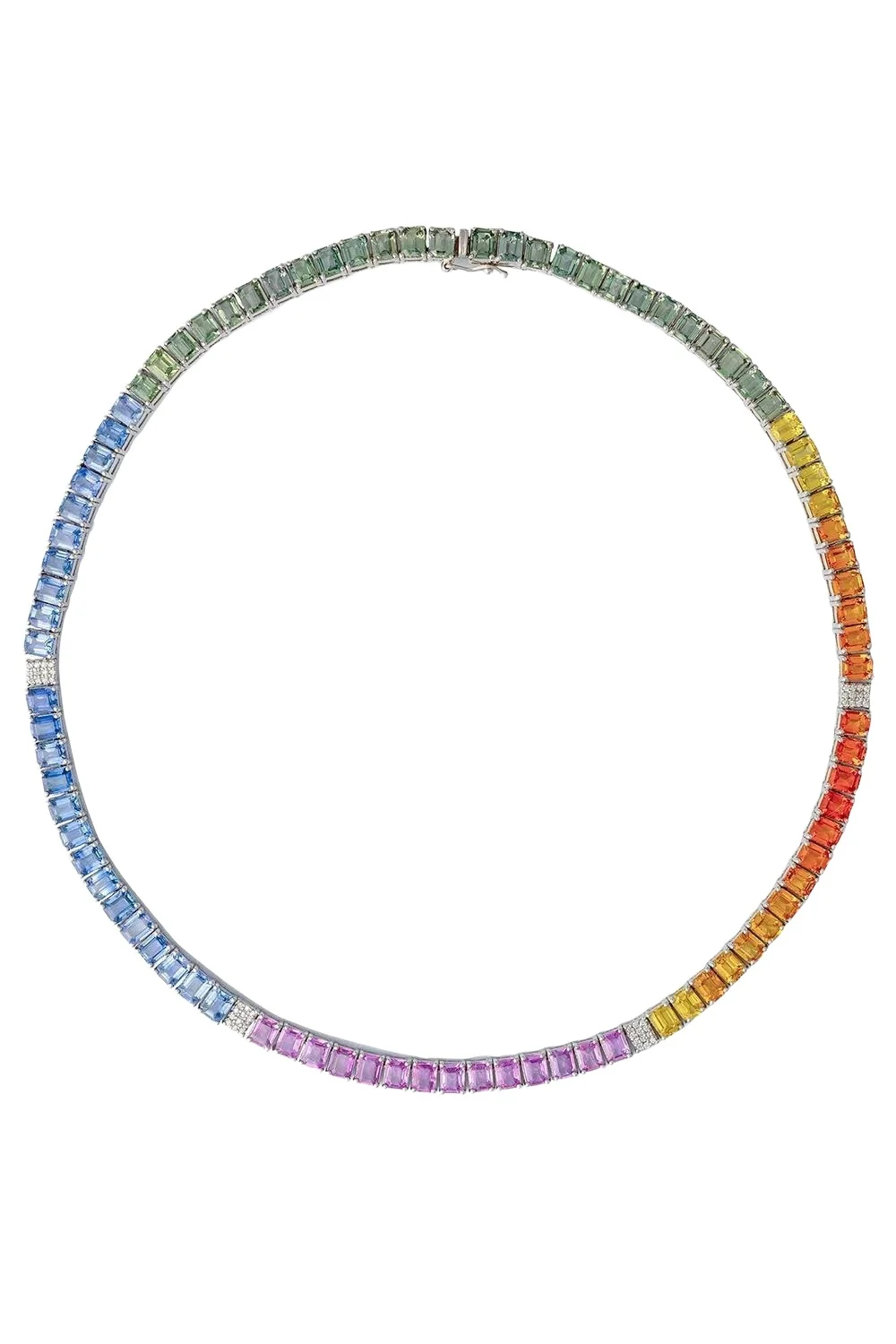 Zydo Sapphire Diamond Multi Color Necklace