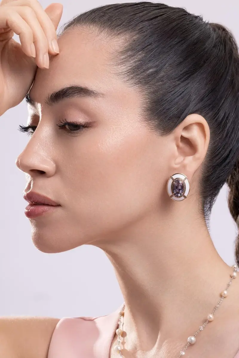CICADA Tanzanite Lavendar Sapphire Candy Earrings | Thumbnail 3 CICADA Tanzanite Lavendar Sapphire Candy Earrings | Thumbnail 3