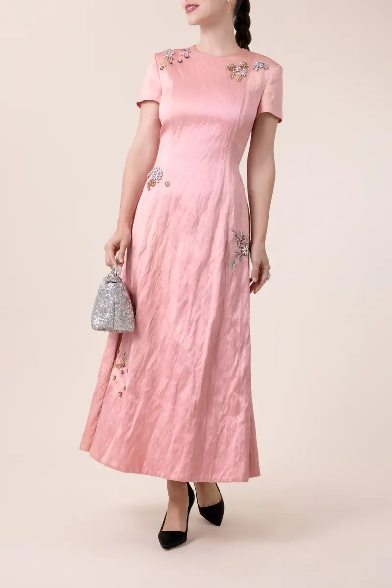 Erdem Textured Short Sleeve Dress | Thumbnail 2 Erdem Textured Short Sleeve Dress | Thumbnail 2