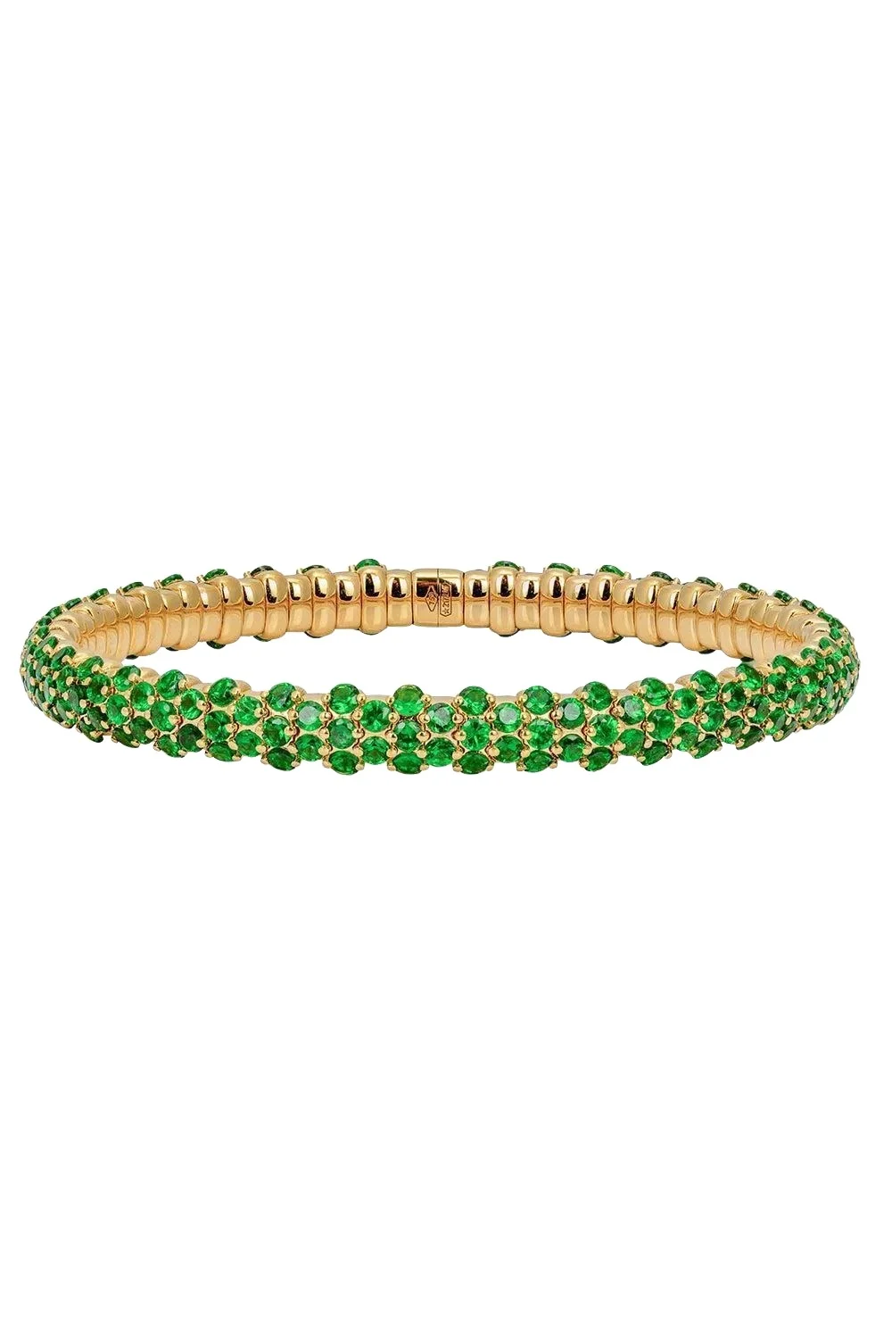 Zydo Tsavorite Slim Domed Stretch Bracelet