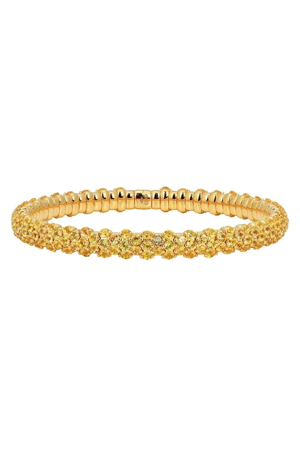 Zydo Yellow Sapphire Slim Domed Stretch Bracelet
