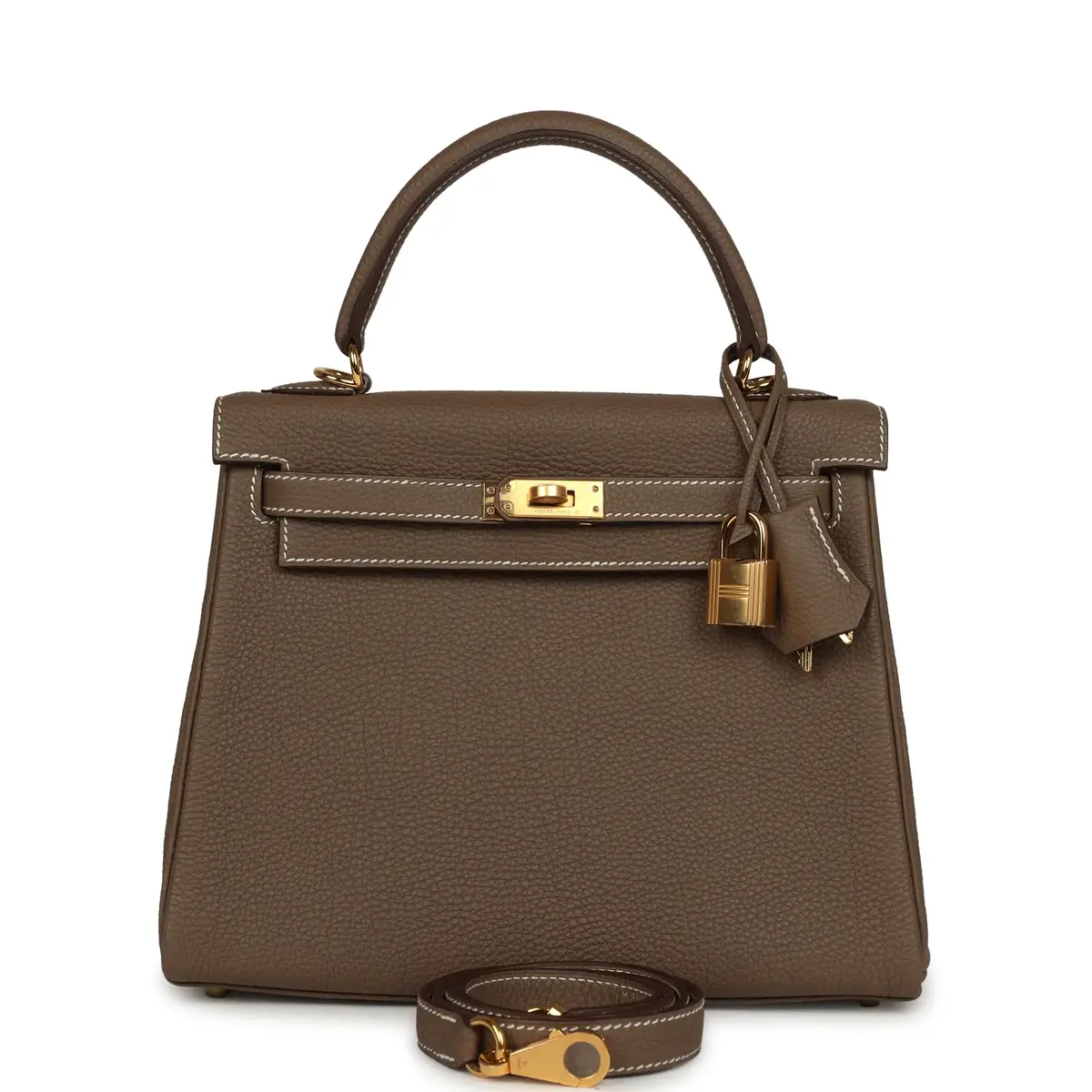 HERMÈS Hermes Kelly Retourne 25 Etoupe Togo Gold Hardware | Image 1 HERMÈS Hermes Kelly Retourne 25 Etoupe Togo Gold Hardware | Image 1