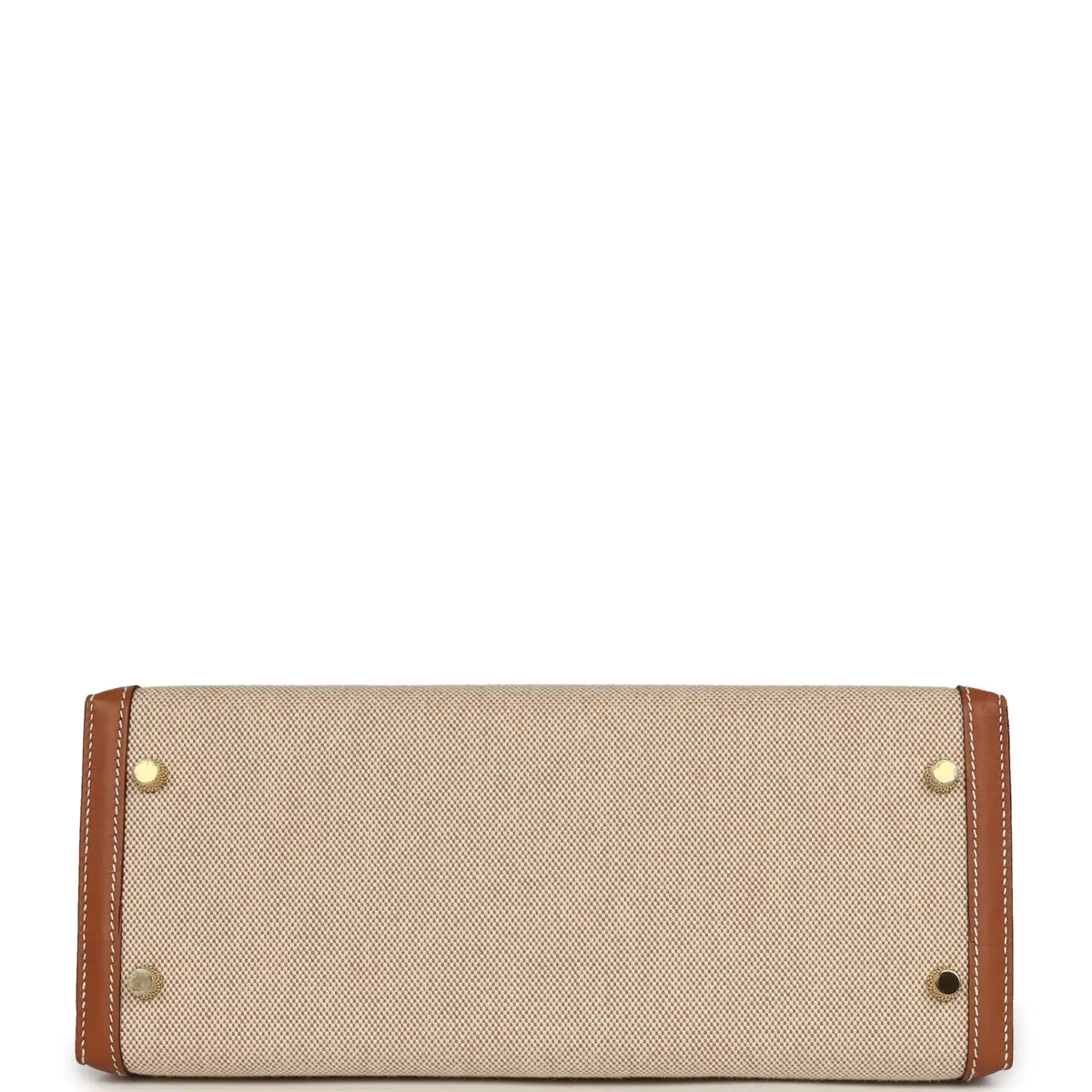 HERMÈS Pre-owned Hermes Kelly Sellier 28 Ecru-Beige Toile H Canvas, Gold Swift Gold Hardware | Thumbnail 6 HERMÈS Pre-owned Hermes Kelly Sellier 28 Ecru-Beige Toile H Canvas, Gold Swift Gold Hardware | Thumbnail 6