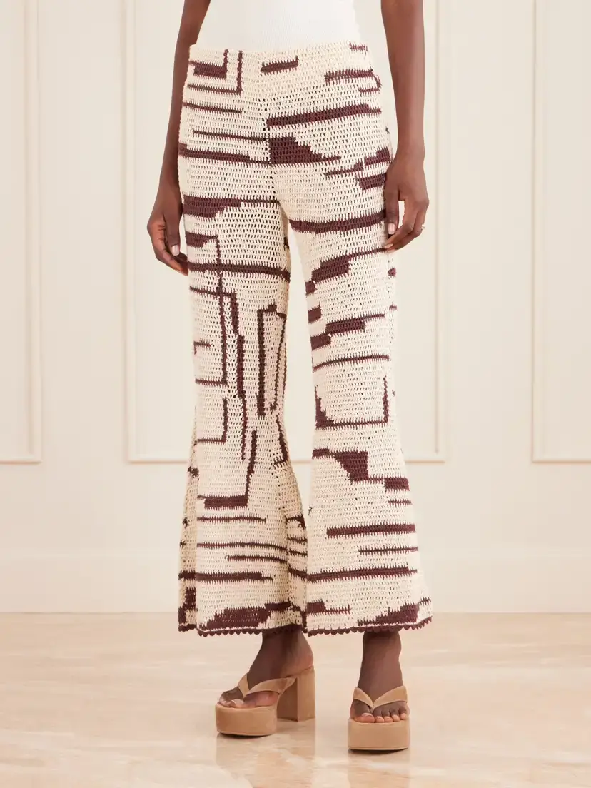 ALIX OF BOHEMIA Farah Crocheted Cotton Flared Pants | Thumbnail 3 ALIX OF BOHEMIA Farah Crocheted Cotton Flared Pants | Thumbnail 3