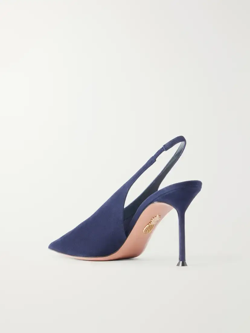Aquazzura Voltaire 85 Suede Slingback Pumps | Thumbnail 3 Aquazzura Voltaire 85 Suede Slingback Pumps | Thumbnail 3