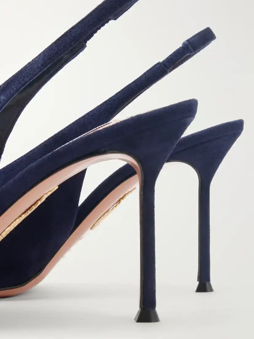 Aquazzura Voltaire 85 Suede Slingback Pumps | Thumbnail 5 Aquazzura Voltaire 85 Suede Slingback Pumps | Thumbnail 5