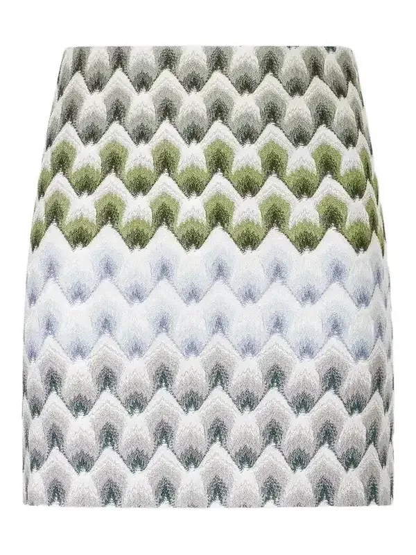 Striped Metallic Crochet-knit Mini Skirt Striped Metallic Crochet-knit Mini Skirt