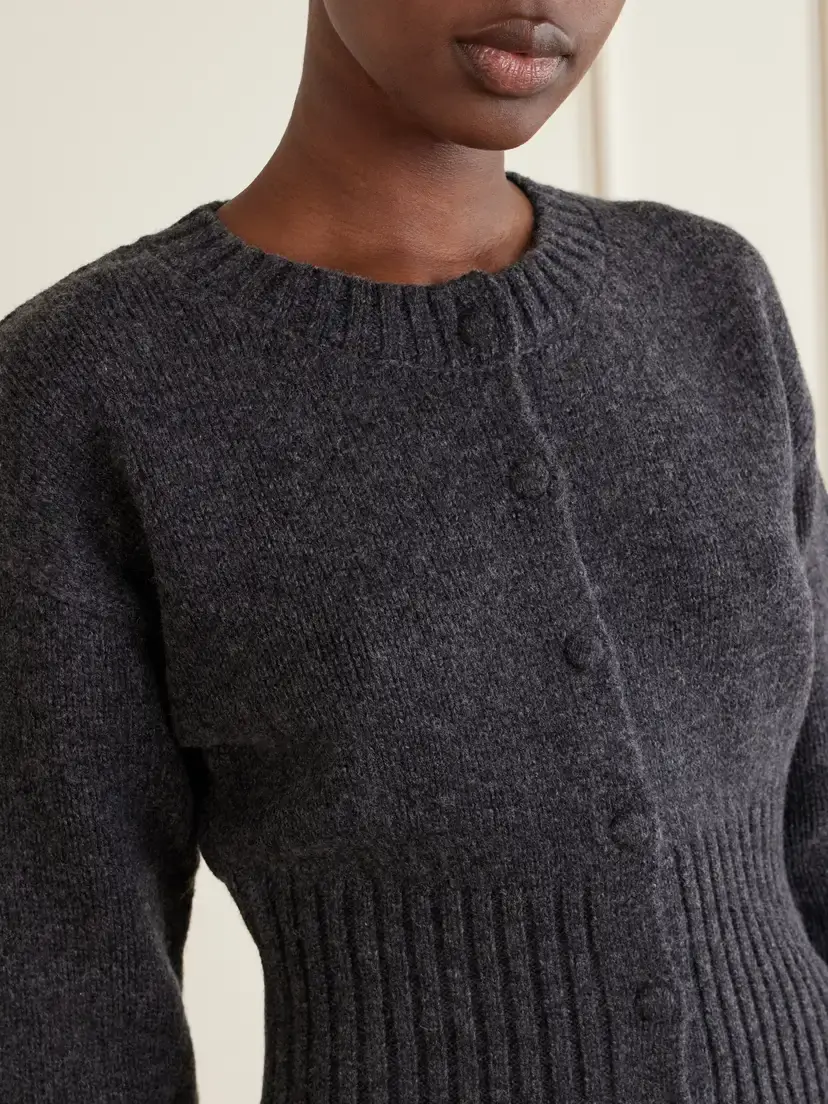 St. Agni Cropped Wool Cardigan | Thumbnail 4