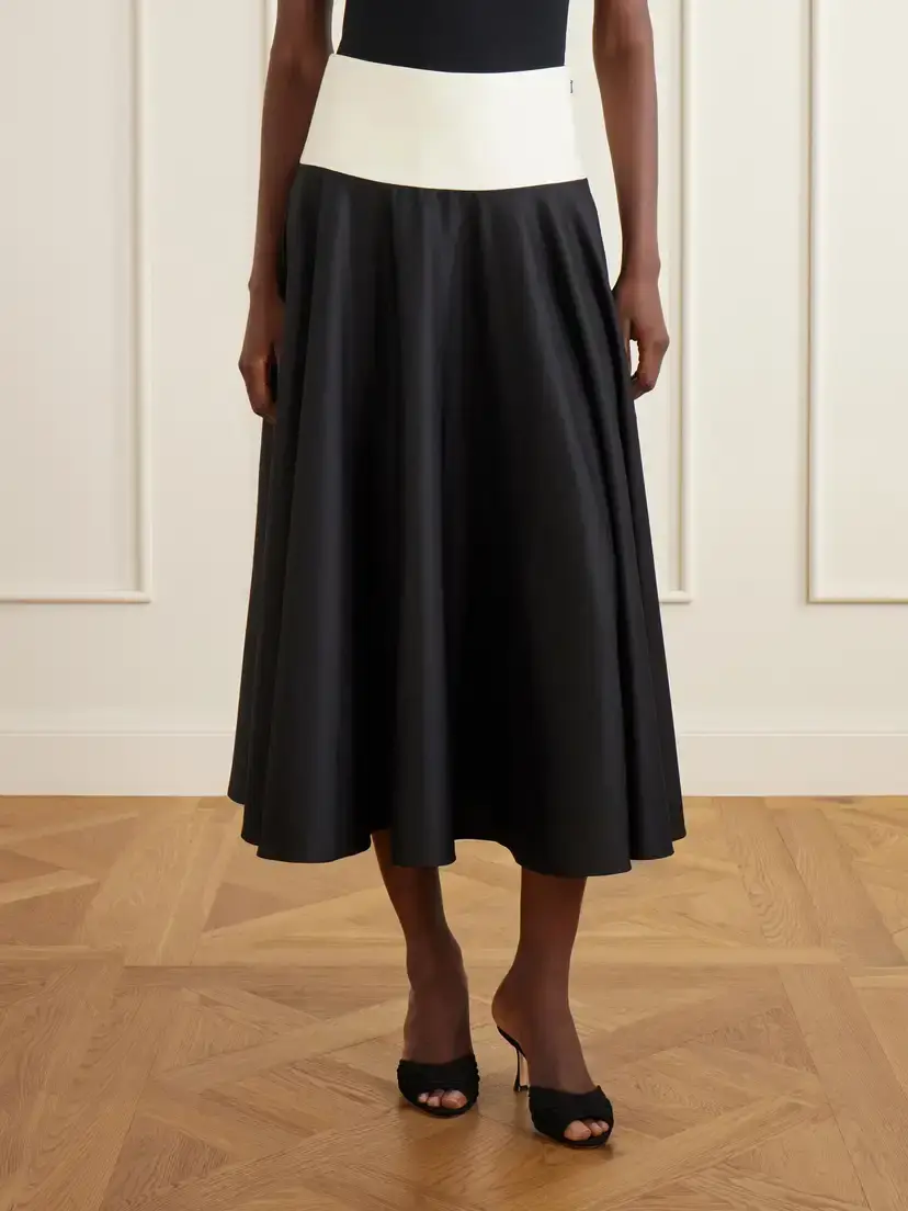 Abadia Pleated Cotton-poplin Midi Skirt | Thumbnail 3 Abadia Pleated Cotton-poplin Midi Skirt | Thumbnail 3