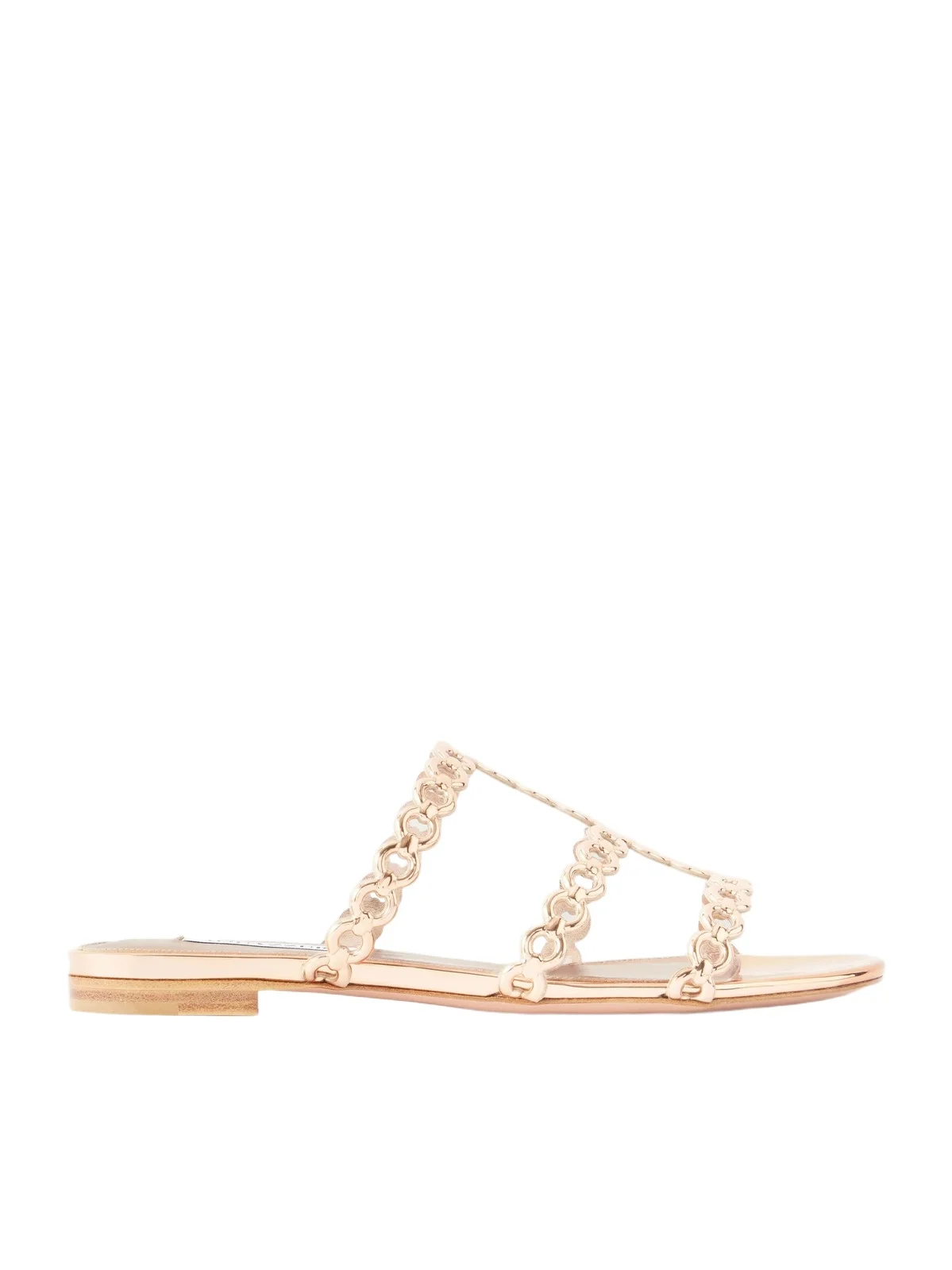 Infinity Chain Perforated Metallic-leather Flats Infinity Chain Perforated Metallic-leather Flats