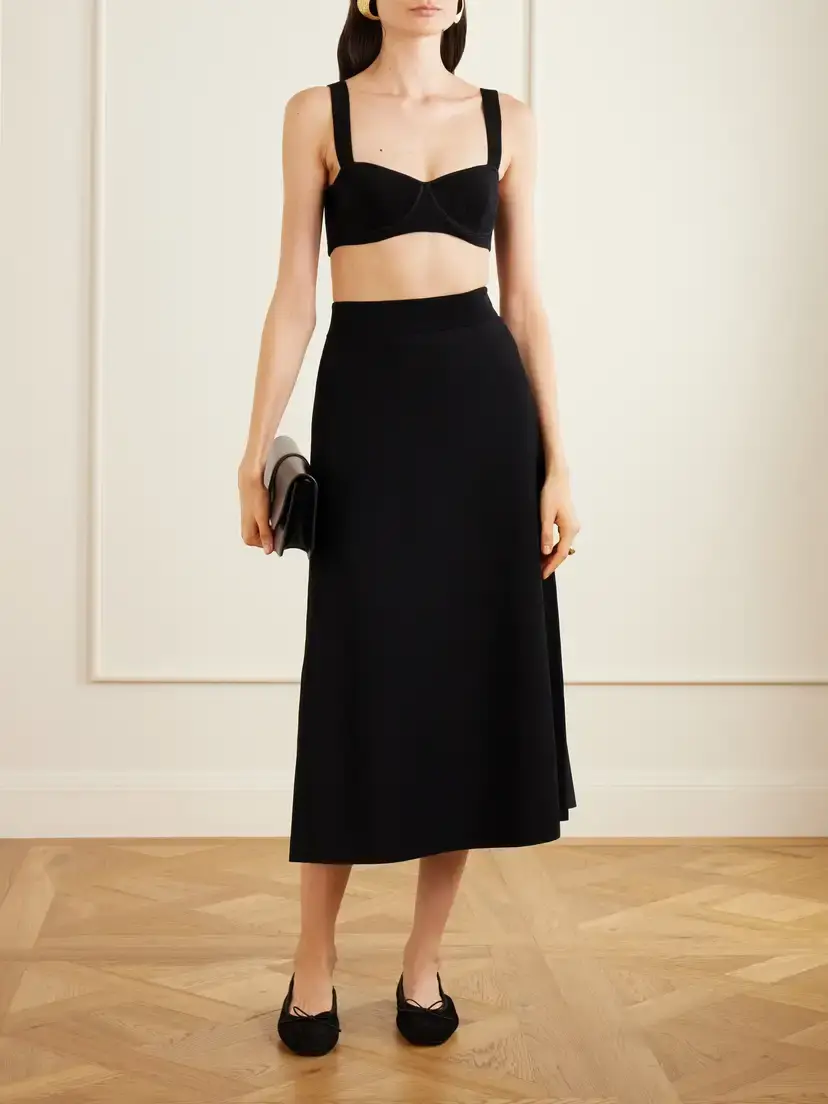 Galvan Nyx Ribbed Cropped Top | Thumbnail 2