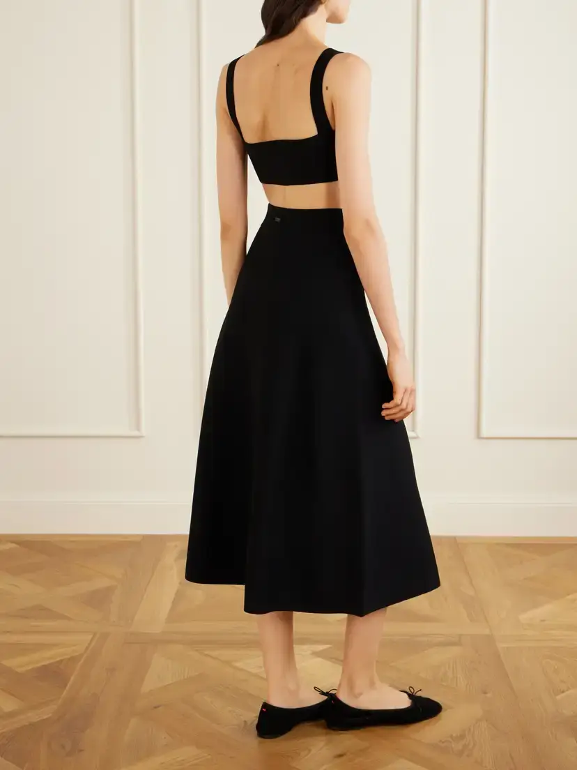 Galvan Nyx Ribbed Cropped Top | Thumbnail 3