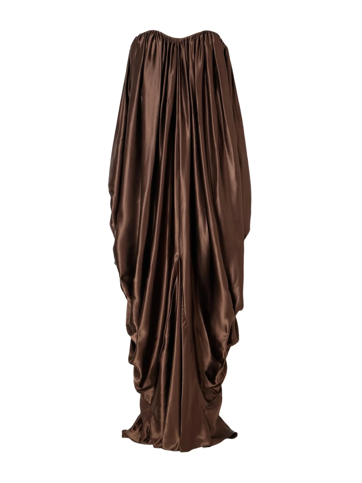 Draped Strapless Satin Gown Draped Strapless Satin Gown