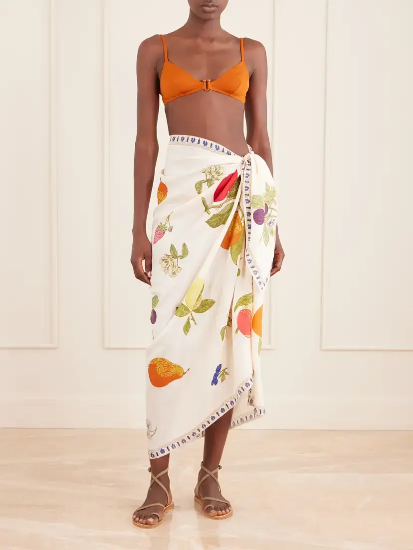 ALIX OF BOHEMIA Soraya Printed Silk Pareo | Thumbnail 2