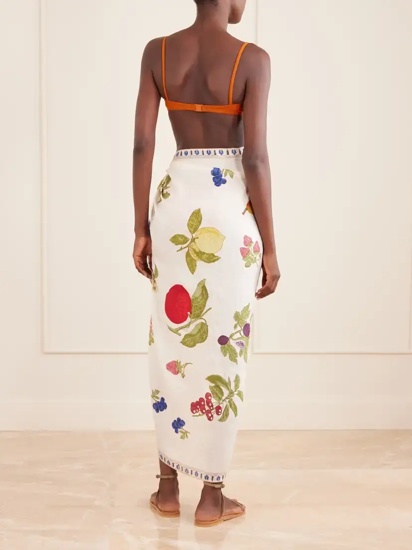 ALIX OF BOHEMIA Soraya Printed Silk Pareo | Thumbnail 3