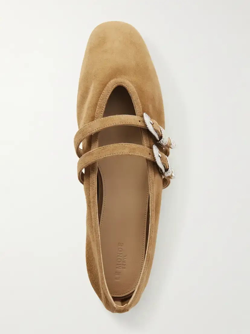 Le Monde Béryl Claudia Buckle-detail Suede Ballet Flats | Thumbnail 6 Le Monde Béryl Claudia Buckle-detail Suede Ballet Flats | Thumbnail 6