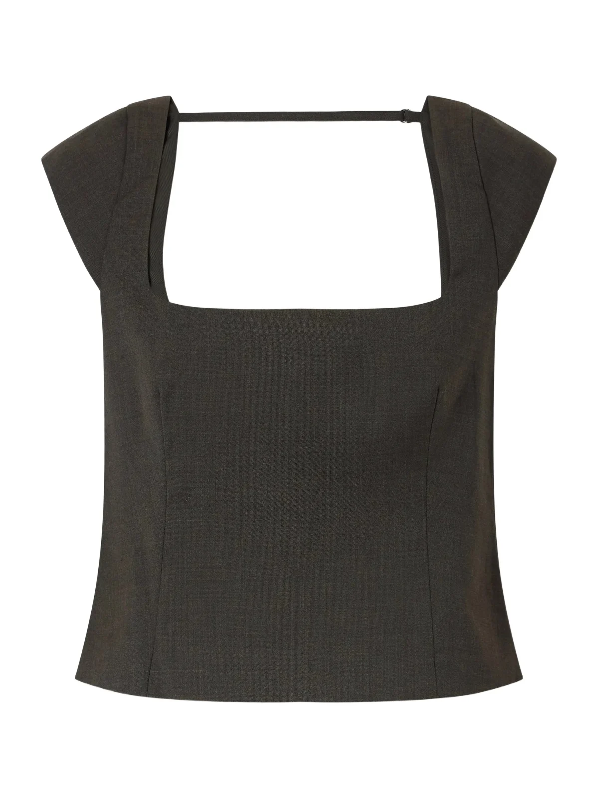 St. Agni Open-back Wool-blend Blouse