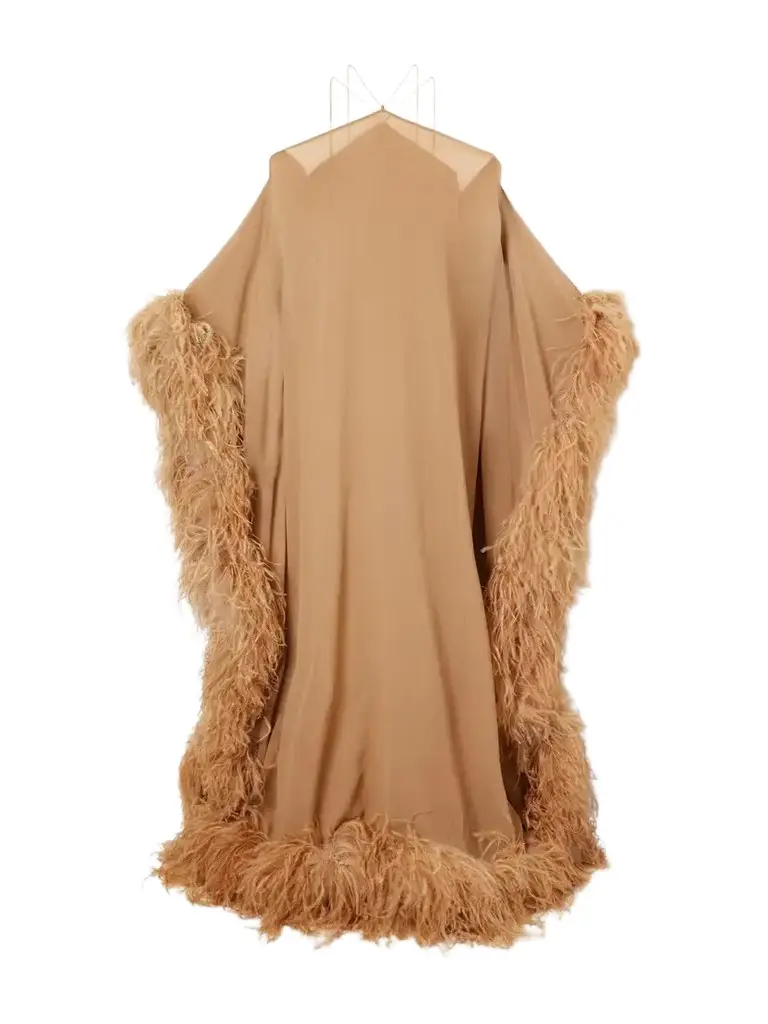 Taller Marmo Sza Sza Spirito Feather-trimmed Silk-chiffon Gown | Image 1 Taller Marmo Sza Sza Spirito Feather-trimmed Silk-chiffon Gown | Image 1