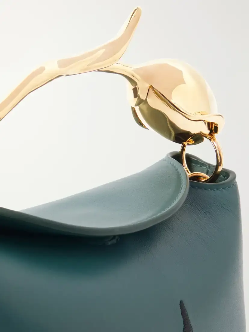 Erdem Bloom Medium Bead-embellished Embroidered Leather Clutch | Thumbnail 5 Erdem Bloom Medium Bead-embellished Embroidered Leather Clutch | Thumbnail 5