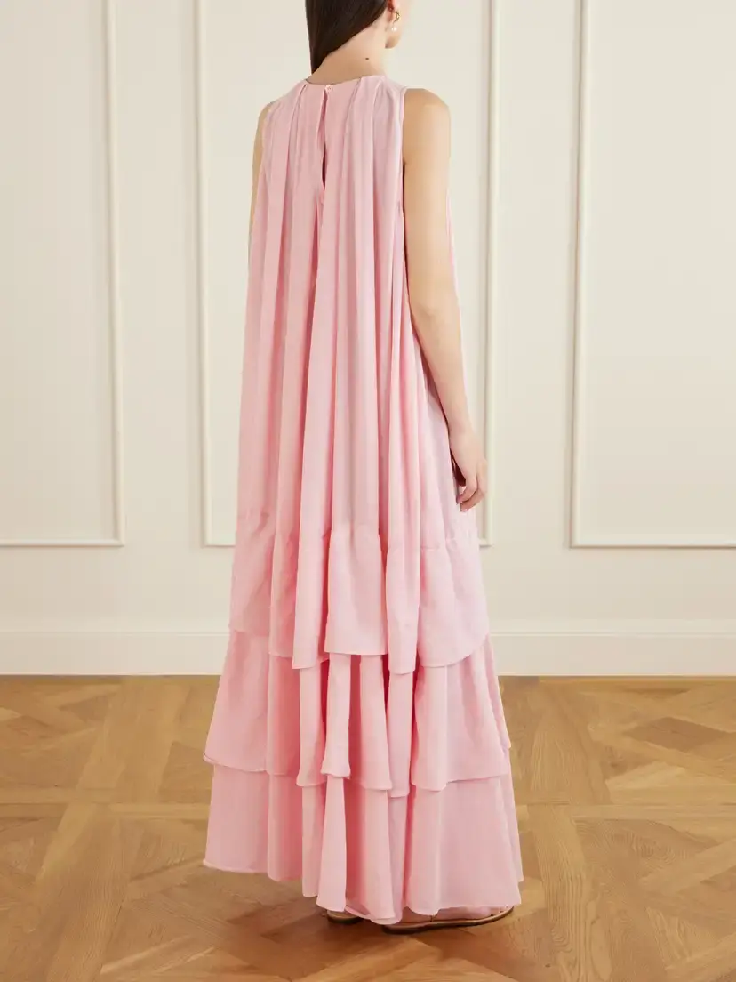 Marrakshi Life Ruffled Cotton Poplin Maxi Dress | Thumbnail 3 Marrakshi Life Ruffled Cotton Poplin Maxi Dress | Thumbnail 3