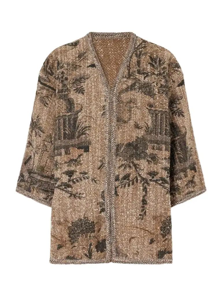 Kesa Embroidered Bouclé Jacket