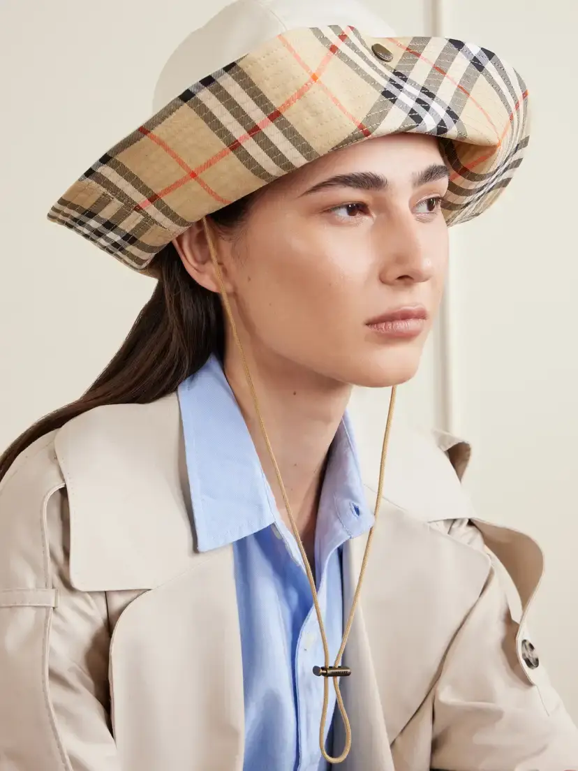 Burberry Checked Cotton-gabardine Sunhat | Thumbnail 2 Burberry Checked Cotton-gabardine Sunhat | Thumbnail 2