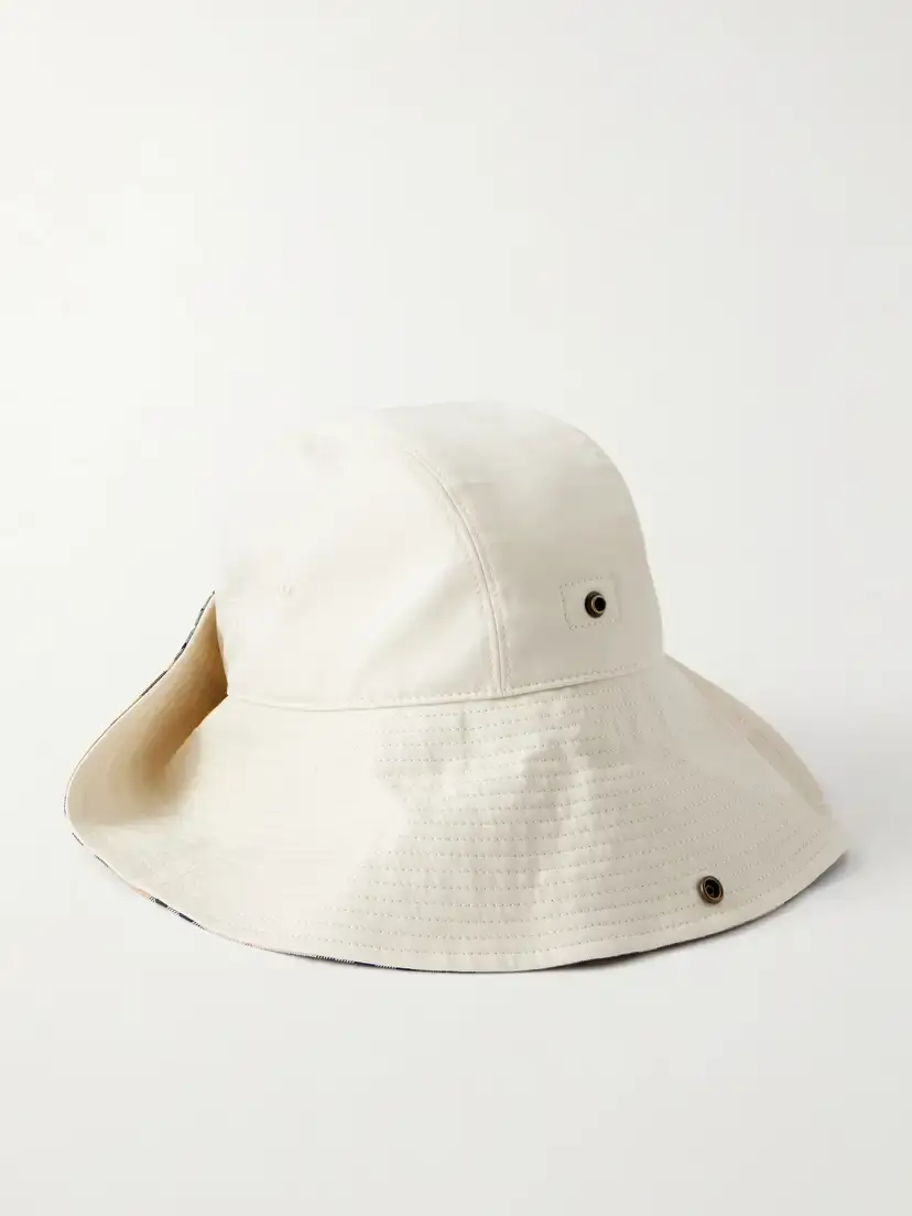 Burberry Checked Cotton-gabardine Sunhat | Thumbnail 3 Burberry Checked Cotton-gabardine Sunhat | Thumbnail 3