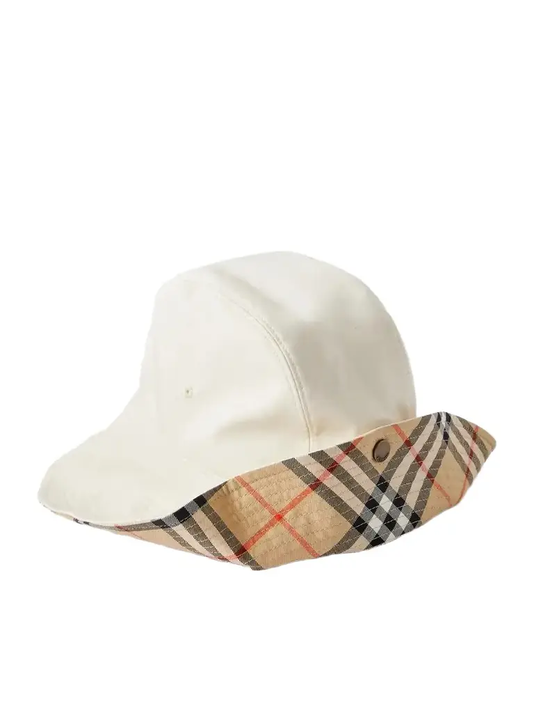 Burberry Checked Cotton-gabardine Sunhat