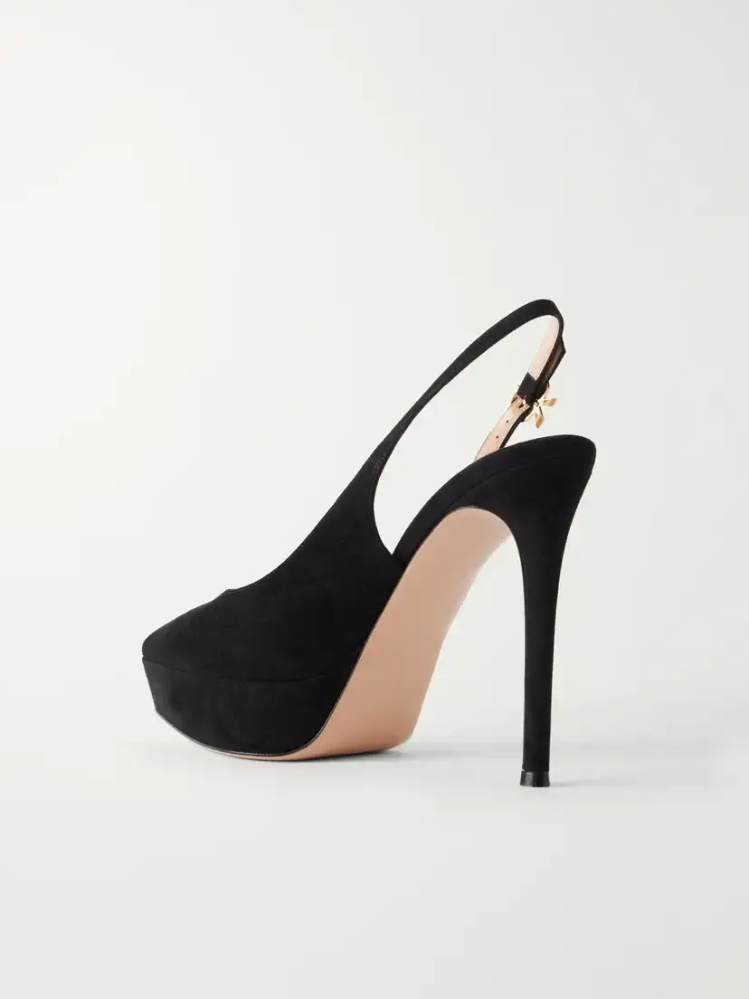 Gianvito Rossi Dasha Sling 85 Suede Slingback Pumps | Thumbnail 3 Gianvito Rossi Dasha Sling 85 Suede Slingback Pumps | Thumbnail 3