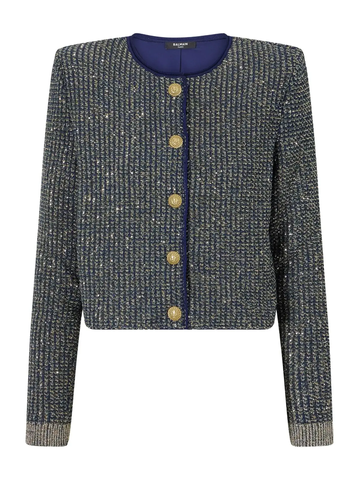 Metallic-trimmed Tweed Cardigan Metallic-trimmed Tweed Cardigan