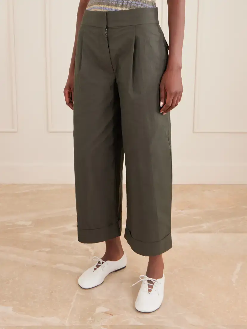 Proenza Schouler White Label Talla Cotton-blend Wide-leg Pants | Thumbnail 3 Proenza Schouler White Label Talla Cotton-blend Wide-leg Pants | Thumbnail 3
