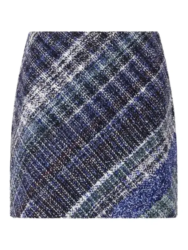 Striped Metallic Crochet-knit Mini Skirt Striped Metallic Crochet-knit Mini Skirt