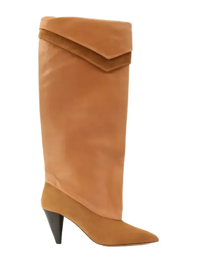 Lezra Suede-trimmed Leather Knee Boots Lezra Suede-trimmed Leather Knee Boots