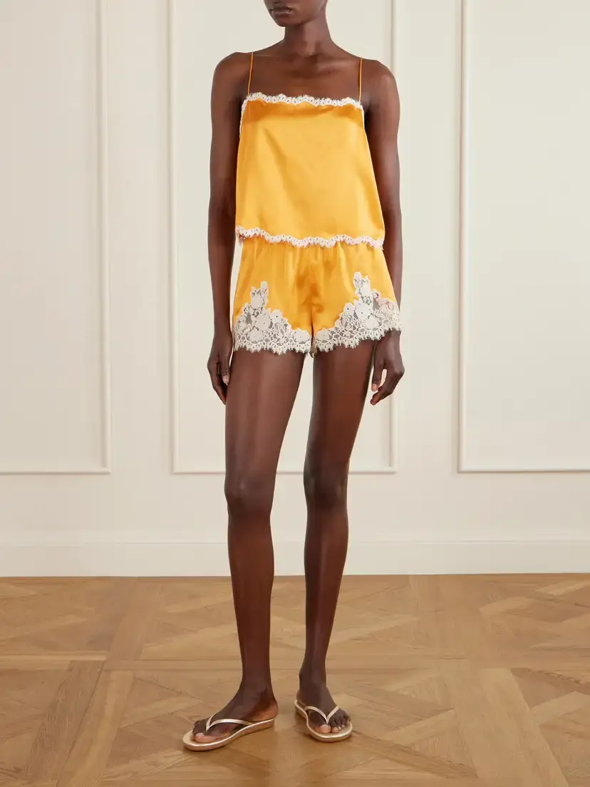 DÔEN Loure Lace-trimmed Silk-satin Top | Thumbnail 2 DÔEN Loure Lace-trimmed Silk-satin Top | Thumbnail 2