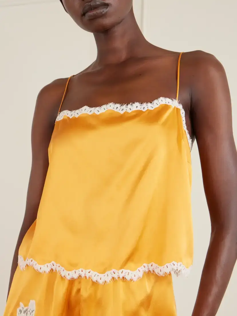 DÔEN Loure Lace-trimmed Silk-satin Top | Thumbnail 4 DÔEN Loure Lace-trimmed Silk-satin Top | Thumbnail 4