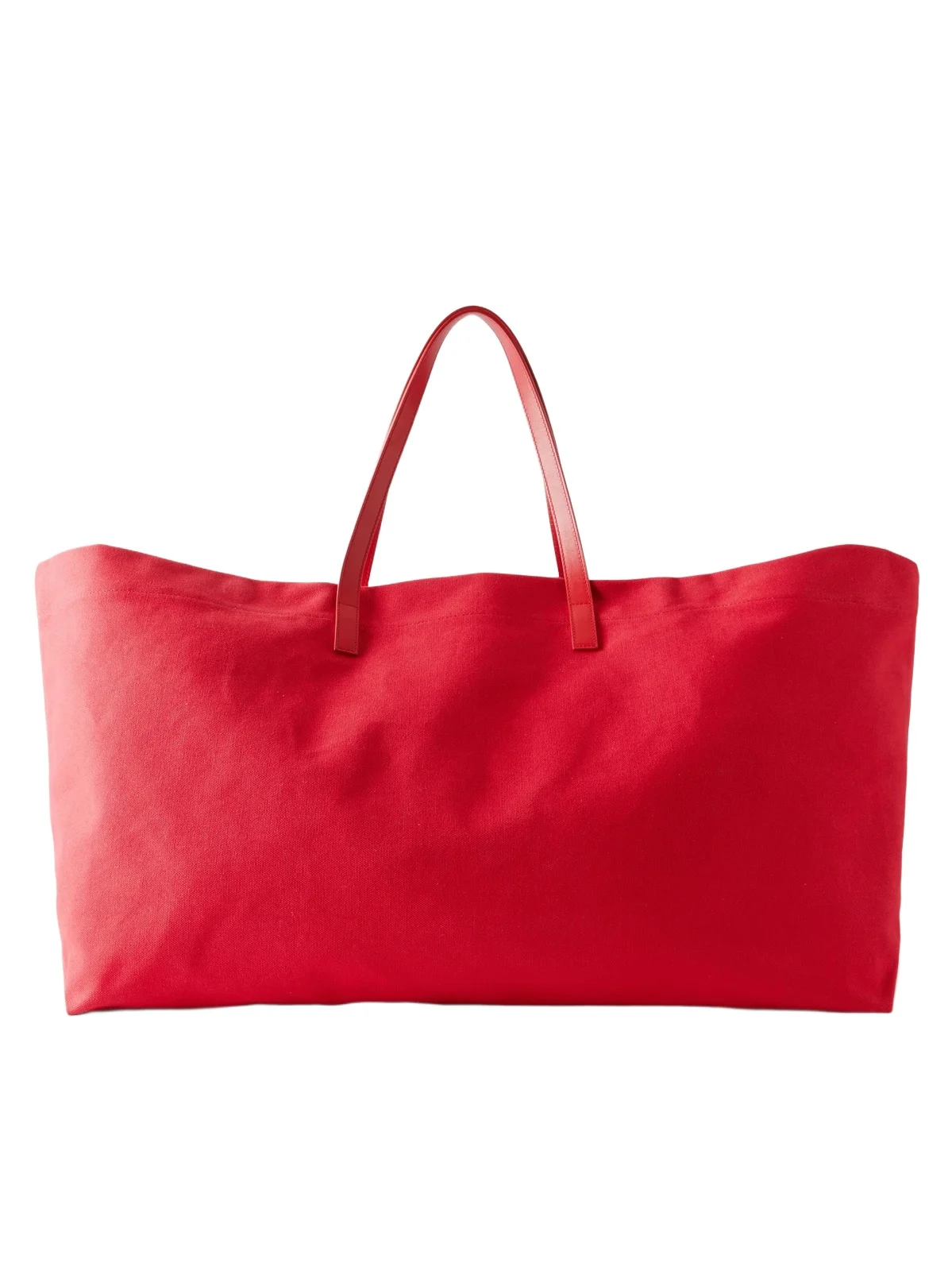 Cottage Leather-trimmed Canvas Tote Cottage Leather-trimmed Canvas Tote