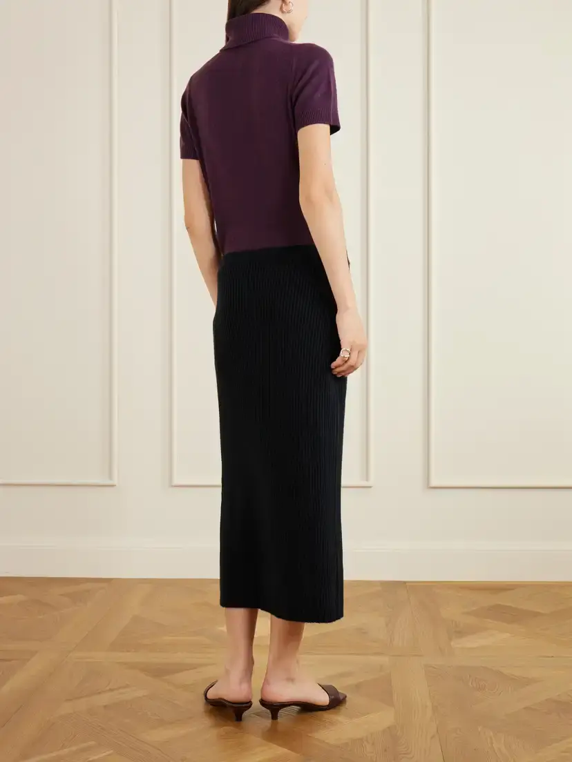 Allude Wool And Cashmere-blend Midi Skirt | Thumbnail 4 Allude Wool And Cashmere-blend Midi Skirt | Thumbnail 4