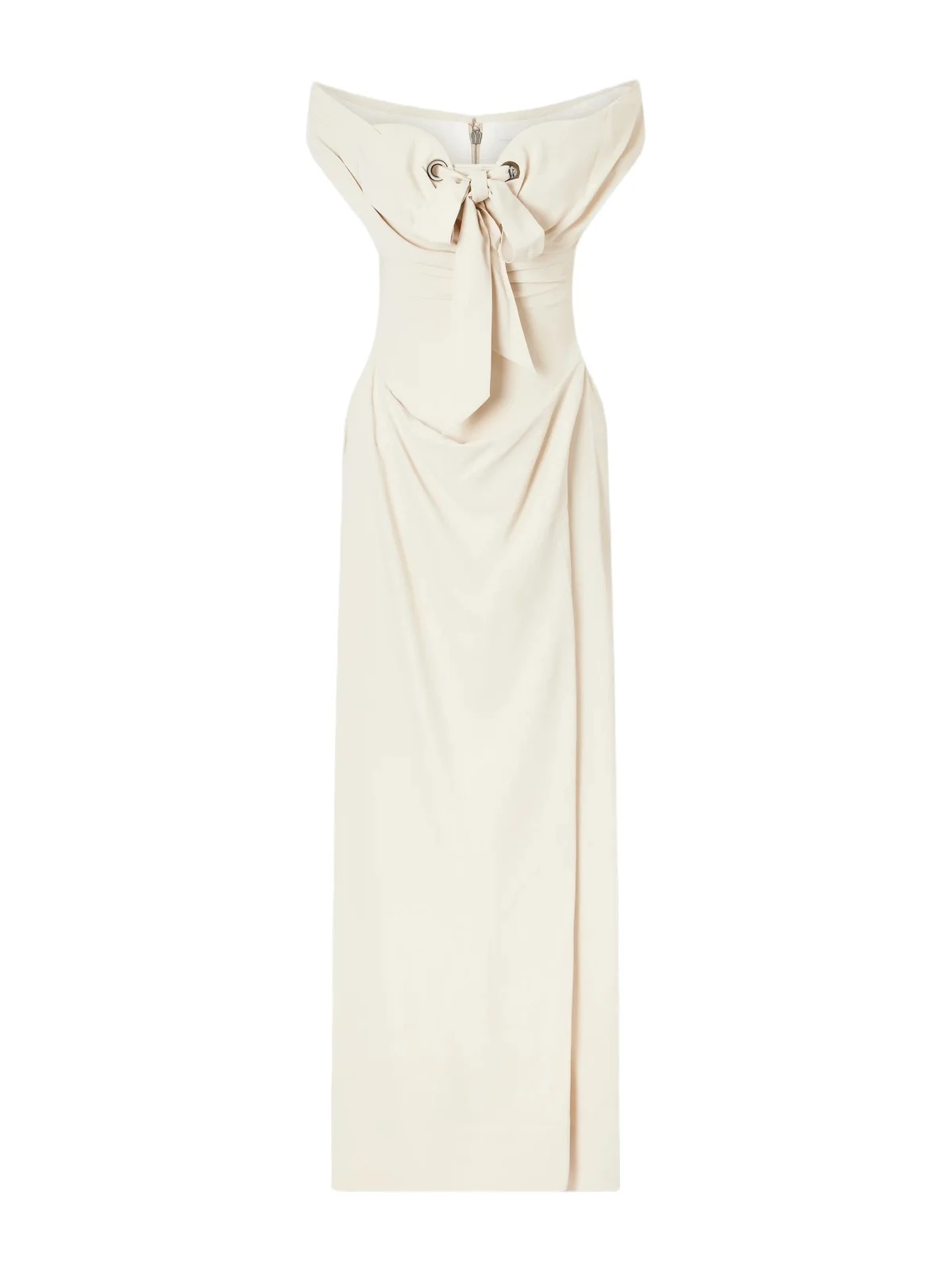 Vivienne Westwood Iwona Off-the-shoulder Bow-detailed Draped Cady Gown