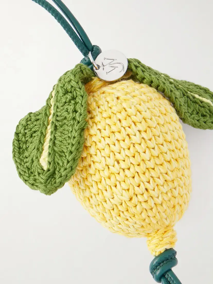 JW Anderson Lemon Crocheted Cotton And Leather Bag Charm | Thumbnail 4 JW Anderson Lemon Crocheted Cotton And Leather Bag Charm | Thumbnail 4