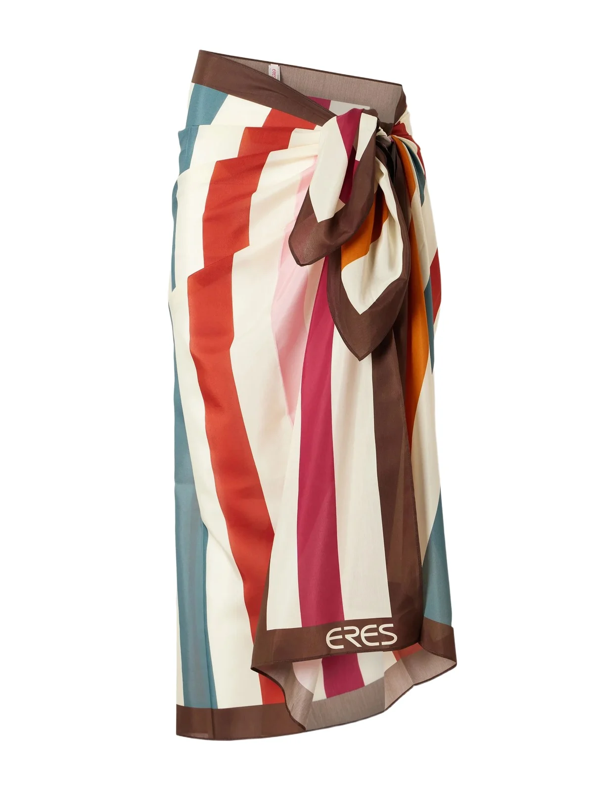 Modernity Striped Cotton And Silk-blend Sarong - Neutrals Modernity Striped Cotton And Silk-blend Sarong - Neutrals