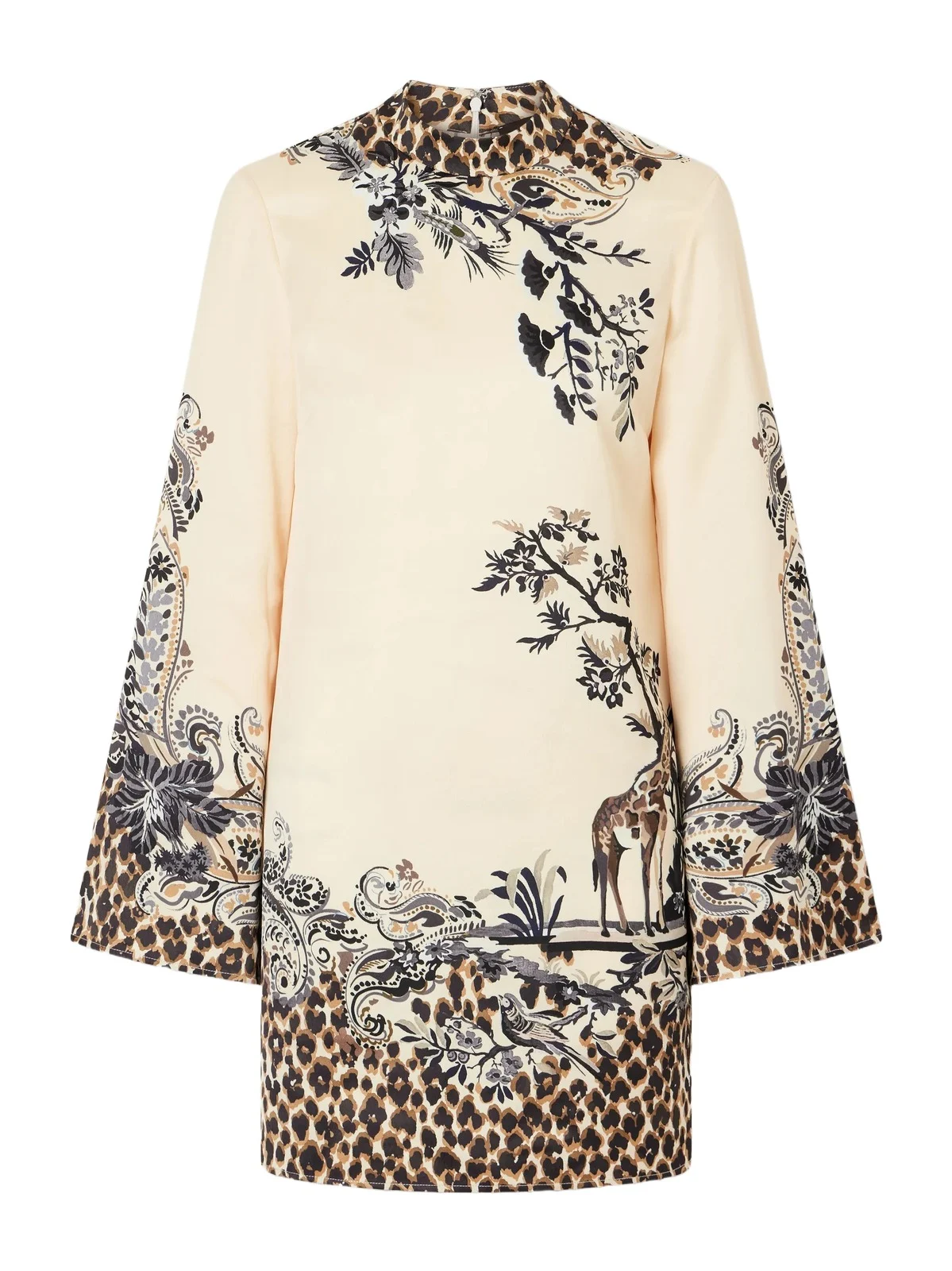 Printed Satin Mini Dress Printed Satin Mini Dress