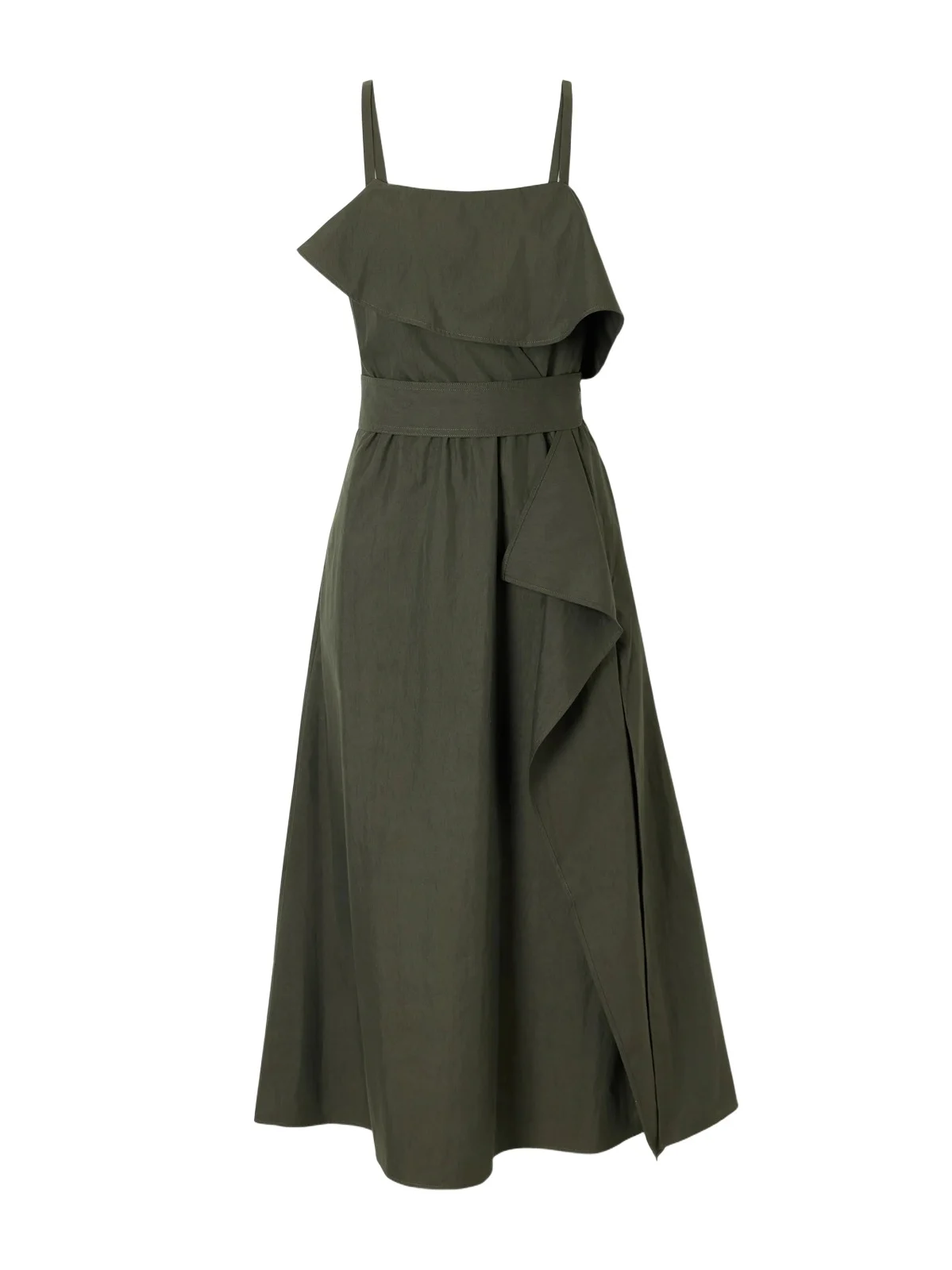 Reign Belted Cotton-blend Midi Dress