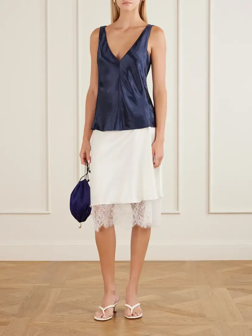 Maria McManus Draped Satin Cami | Thumbnail 2 Maria McManus Draped Satin Cami | Thumbnail 2