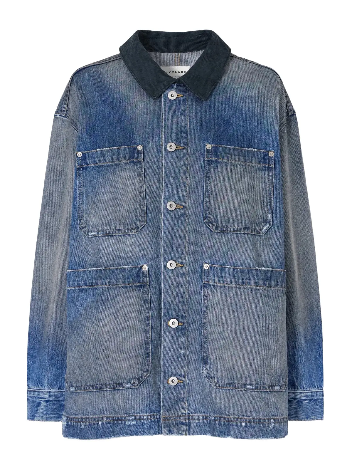 Worker Corduroy-trimmed Denim Jacket Worker Corduroy-trimmed Denim Jacket